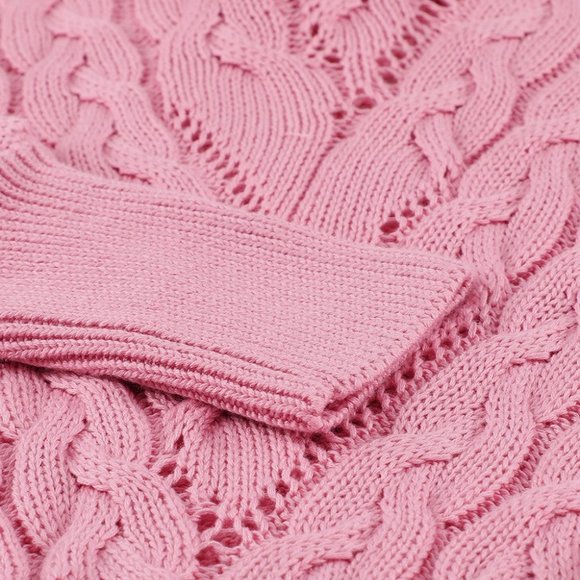 CABLE-KNIT BELTED TURTLENECK SWEATER DRESS - Picture 2 of 6